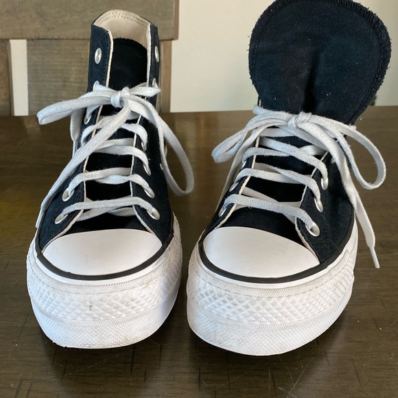 Converse Black and White High-Top Sneakers - Picture 1 of 10